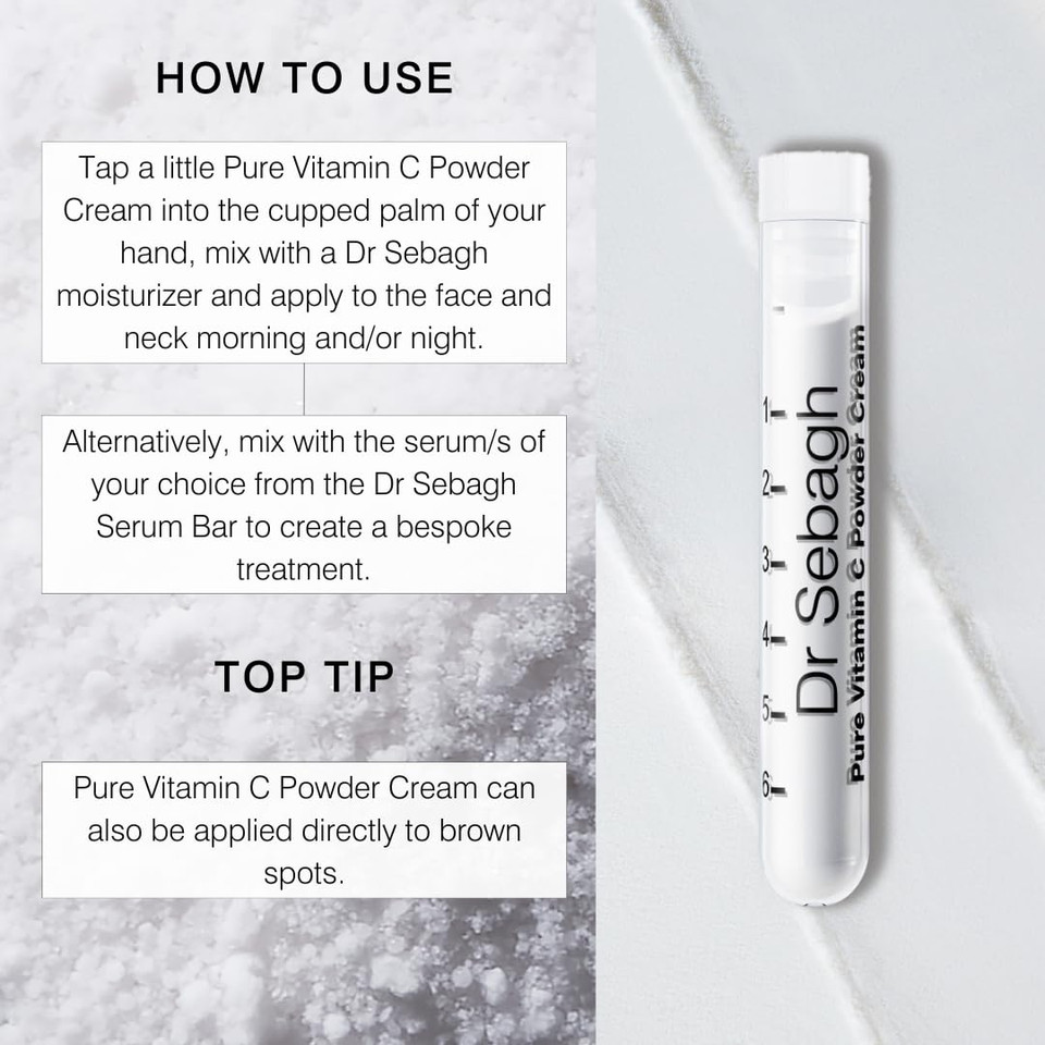 Pure Vitamin C Powder Cream Travel Size (5 X 0.07 Oz) | Unique Powder-To-Cream Formula | Award Winning | Reduces Discoloration & Enhances Collagen & Glow | Lightweight & Refreshing