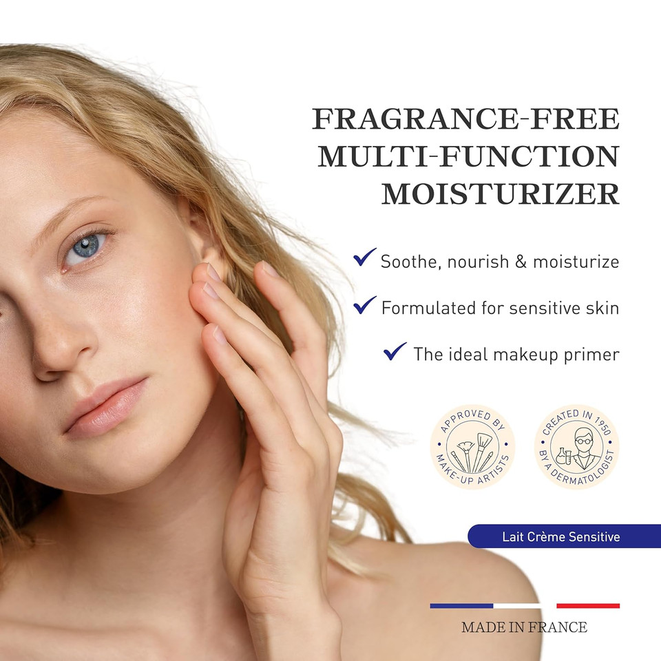 Embryolisse Lait Crème Sensitive Moisturizer. Hypoallergenic Face & Body Cream For All Skin Types With Aloe Vera & Shea Butter. Fragrance-Free & Suitable For Sensitive Skin, 3.38 Fl Oz