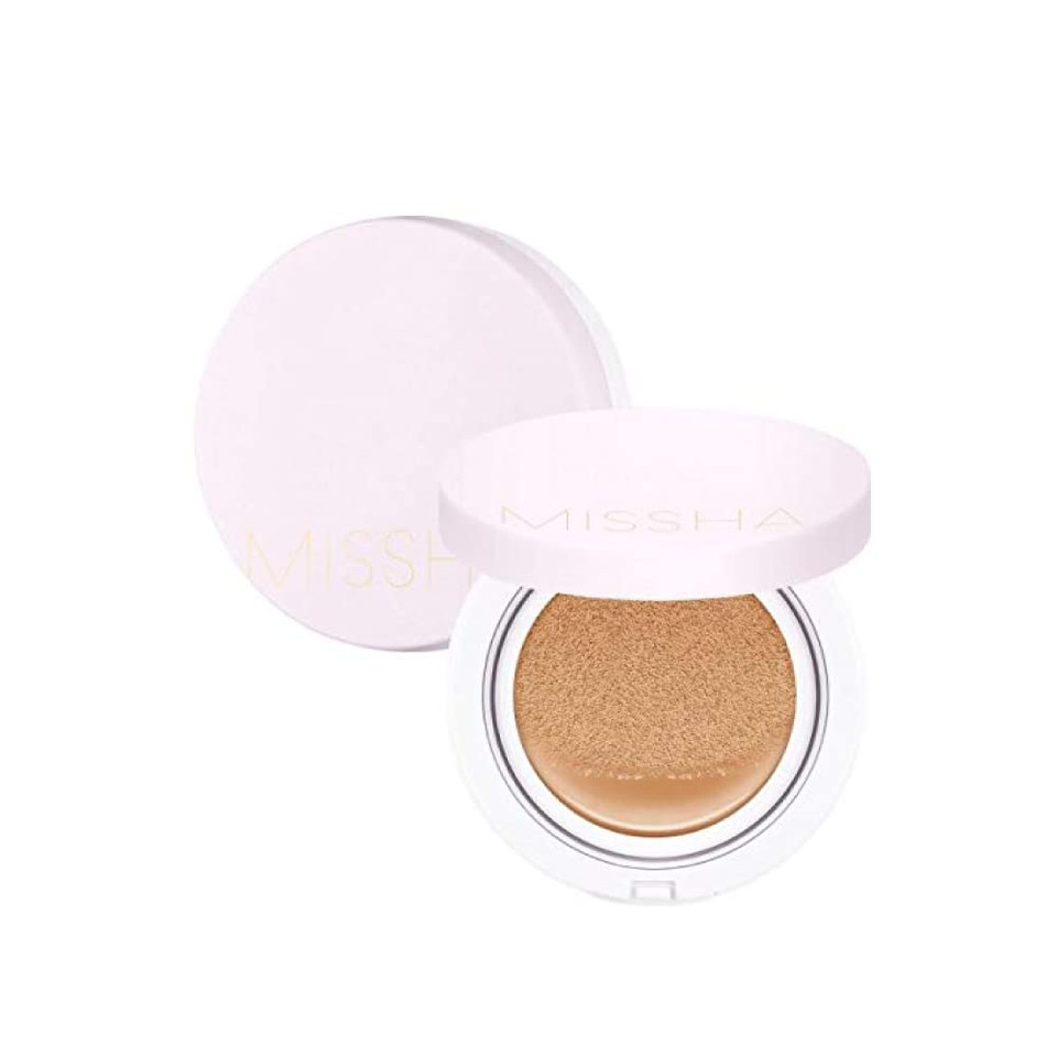 Missha Magic Cushion Foundation No.21 Light Beige For Bright Skin - Flawless Coverage, Dewy Finish, Easy Application For All Skin Typesno.211 Count (Pack Of 1)