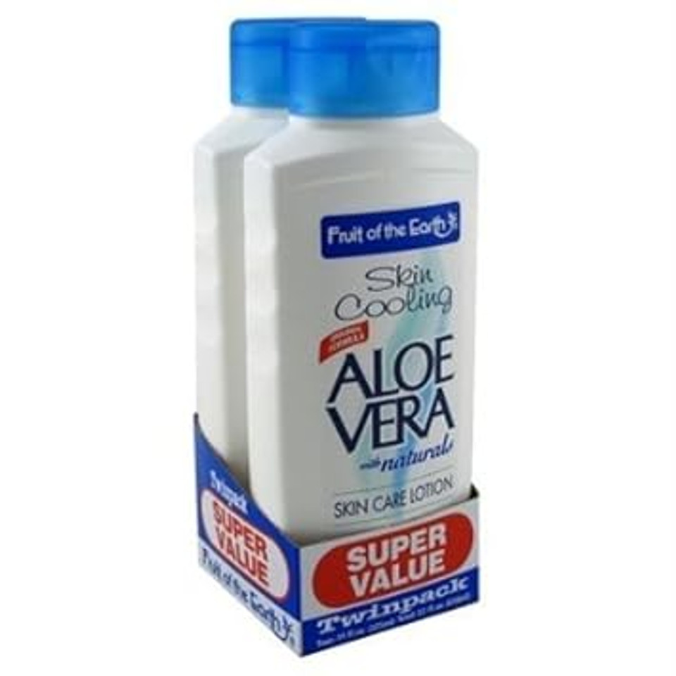 Fruit Of The Earth Bogo Lotion Aloe Vera Skin Cooling 11 Ounce (325Ml) Twin Pack