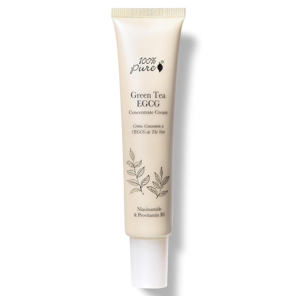 100% Pure Green Tea Egcg Concentrate Face Cream Anti-Aging Antioxidant Boost With Squalene & Caffeine Lightweight Daily Hydrating Facial Moisturizer & Skin Care For Women & Men - 1.4 Oz