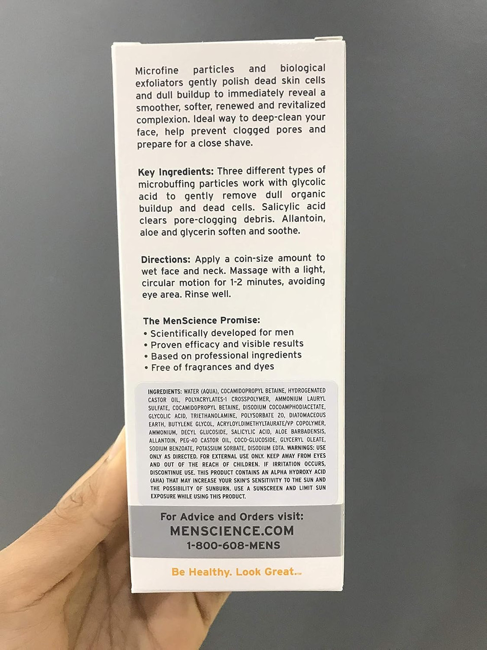 Menscience Androceuticals Microfine Face Scrub All Natural, 4.4 Fl Oz