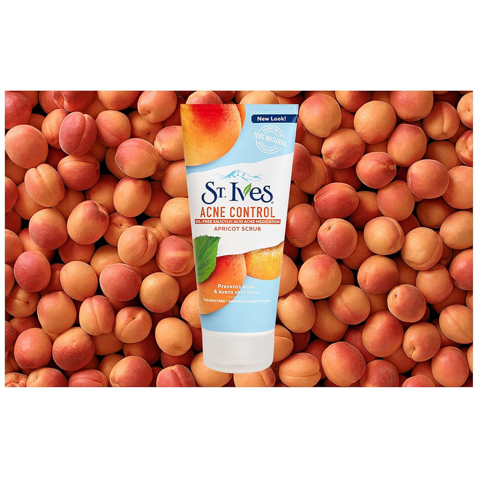 St. Ives Acne Control Face Scrub, Apricot, 6 Oz