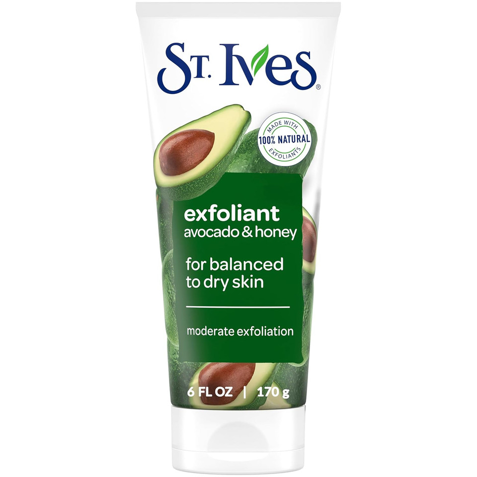 St. Ives Avocado & Honey Face Scrub, Facial Exfoliant For Balanced To Dry Skin, Moderate Exfoliation, 6 Oz?
