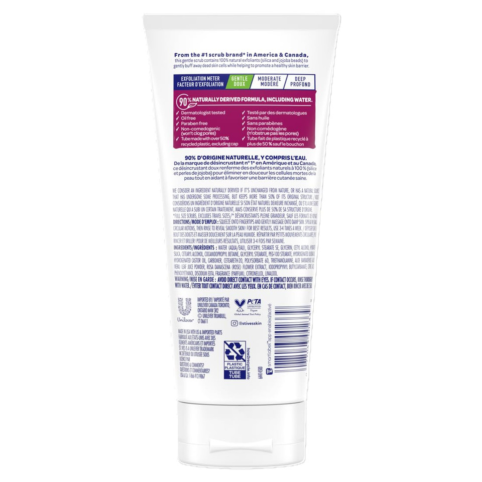 St. Ives Gentle Smoothing Face Scrub Our Gentlest Scrub Yet Rose Water And Aloe Vera Made With 100 Percent Natural Exfoliants, Paraben Free, Oil-Free, Dermatologist Tested 6 Oz