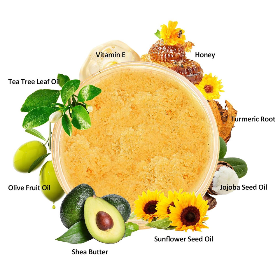 Turmeric Scrub - For Face And Body, Natural Ingredients With Vitamin C To Cleanse And Hydrate Skin, Turmeric Scrub Skin Care For All Skin Types