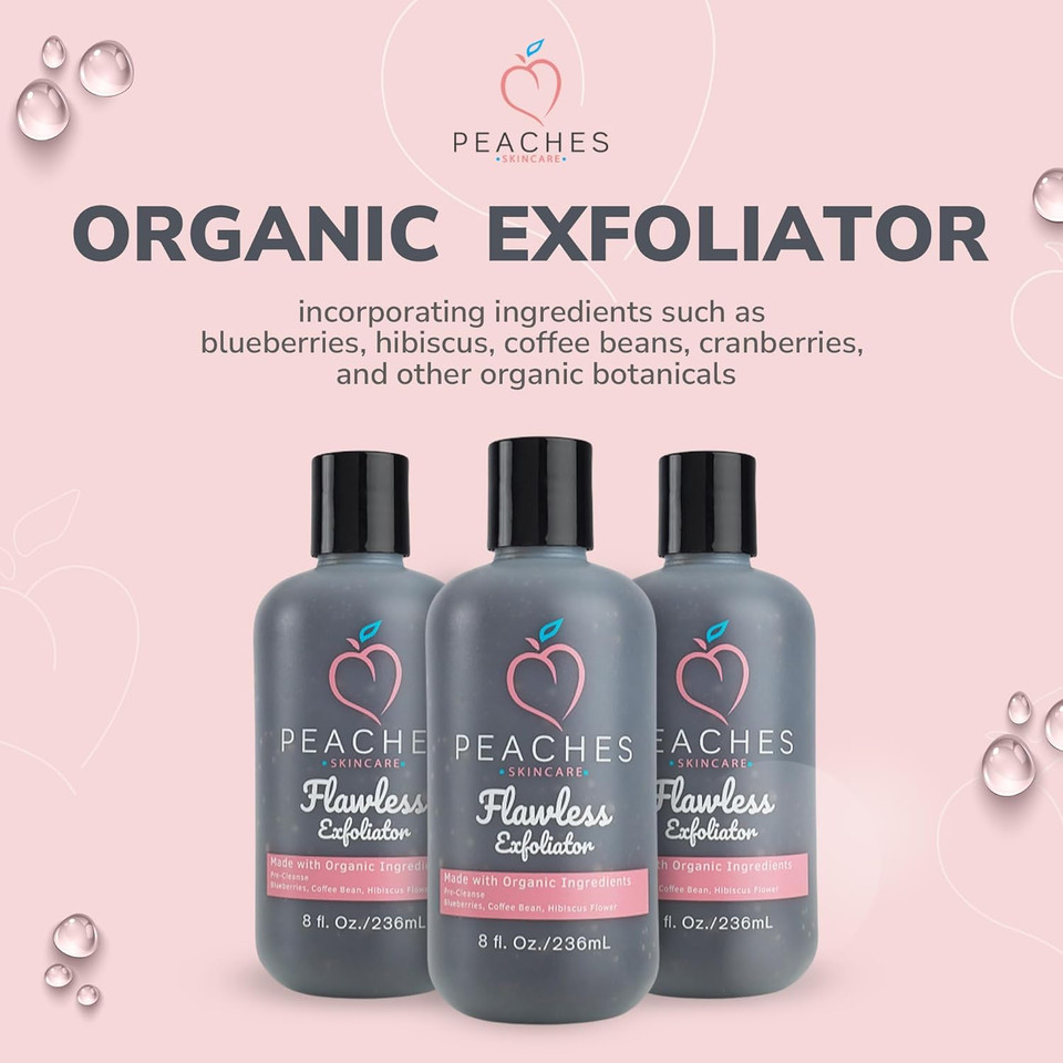 Vegan Face Exfoliator Scrub  Gentle Daily Facial Scrub With Blueberry, Coffee Bean, And Vitamin C  Face Exfoliant For Smooth, Radiant Skin  Flawless Exfoliator (8 Oz)