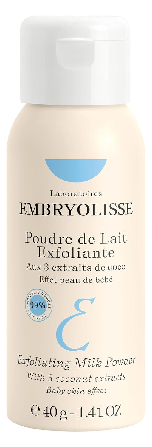 Embryolisse Exfoliating Face Scrub Powder - Facial Cleanser That Exfoliates, Tones And Softens The Skin - With Coconut & Milk Powder - For All Skin Types, Even Sensitive, 1.41 Oz