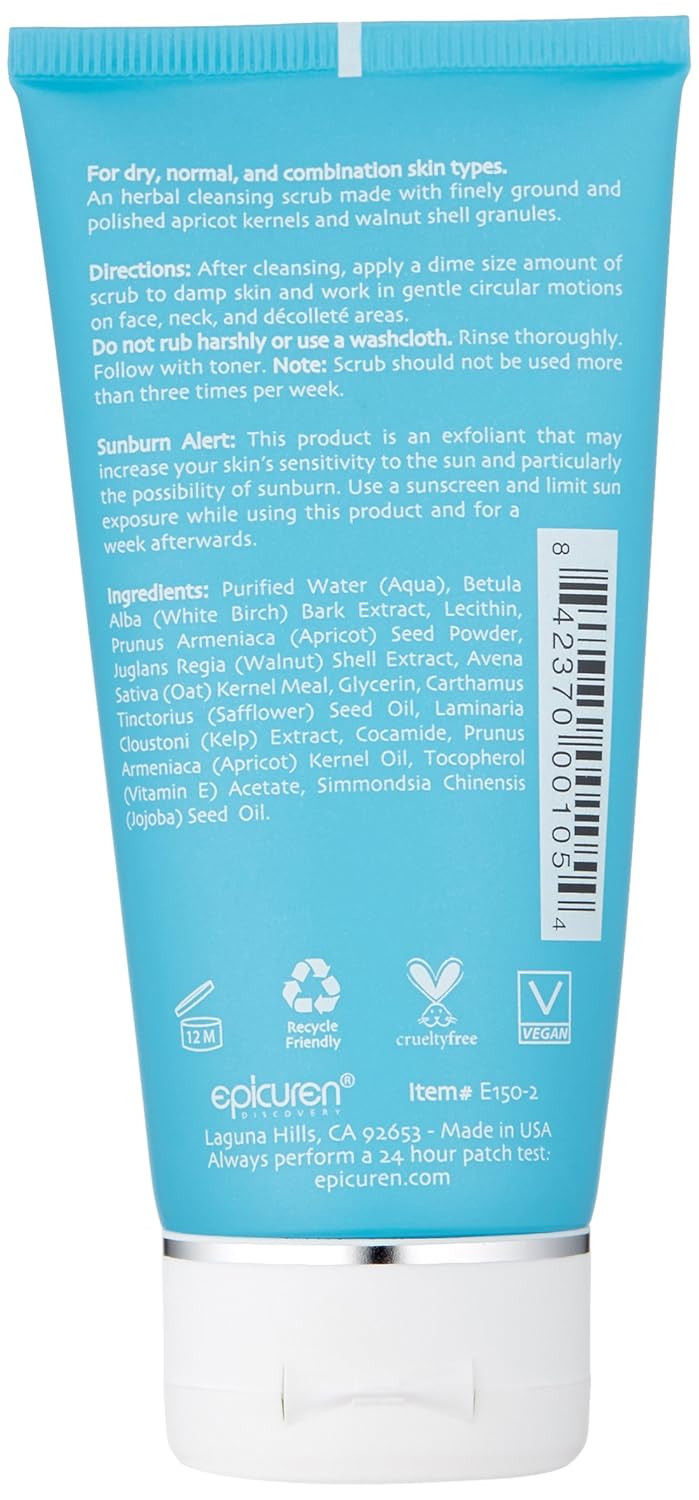 Epicuren Discovery Fine Herbal Facial Scrub Apricot, 2.5 Fl Oz