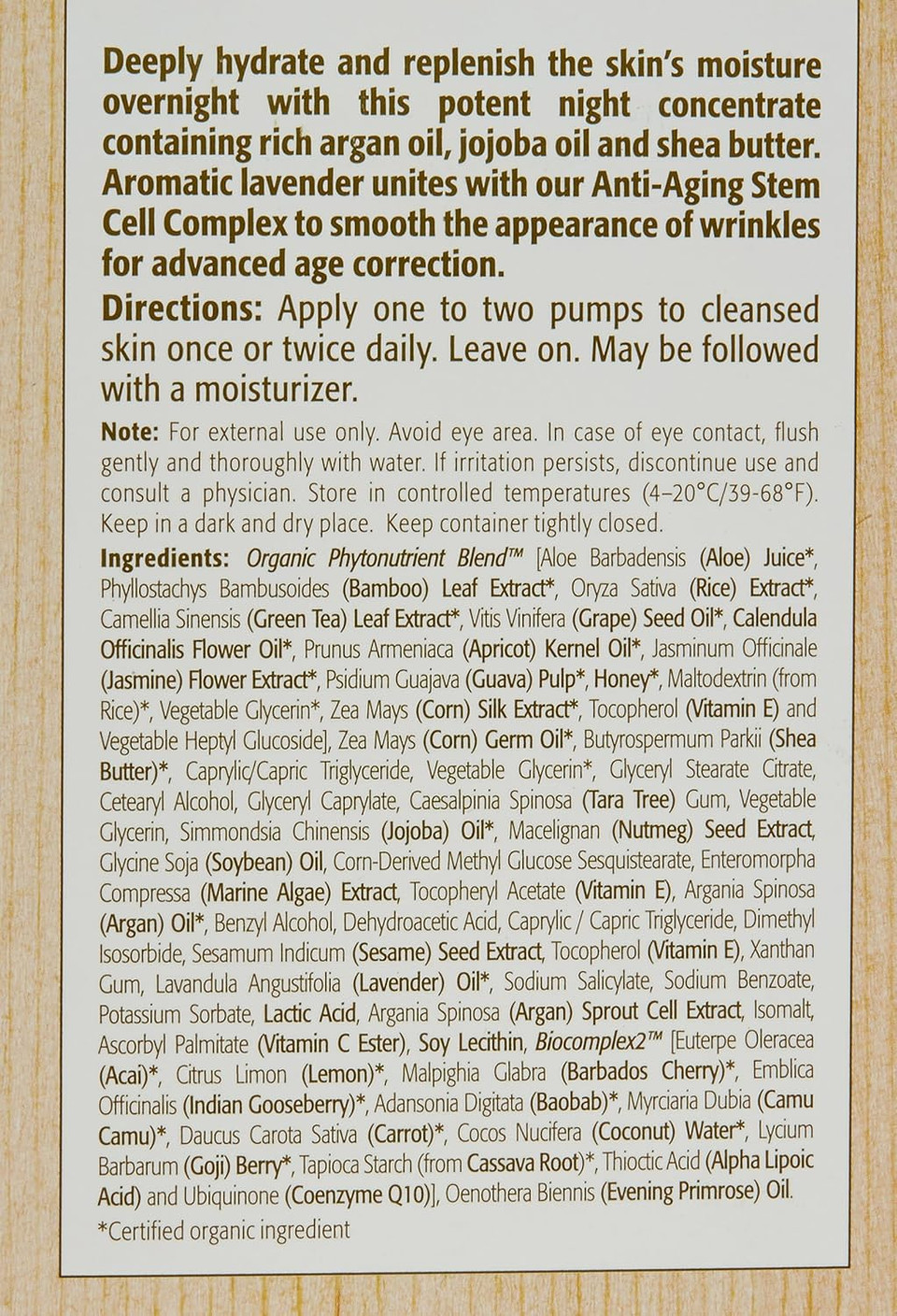 Lavender Age Corrective Night Concentrate By Eminence For Unisex - 1.2 Oz Serum