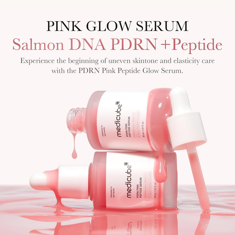 Medicube Salmon Dna Pdrn Pink Peptide Serum, Pink Glow Serum, Peptide, Niacinamide, Hydrating & Moisturizing & Firming, Uneven Skin Tone, Korean Skincare | 1.01 Fl.Oz. (1.01 Fl.Oz., Salmon Dna Pdrn) Medicube Salmon Dna Pdrn Pink Peptide Serum, Pink Glow Serum, Peptide, Niacinamide, Hydrating & Moisturizing & Firming, Uneven Skin Tone, Korean Skincare | 1.01 Fl.Oz. (1.01 Fl.Oz., Salmon Dna Pdrn)