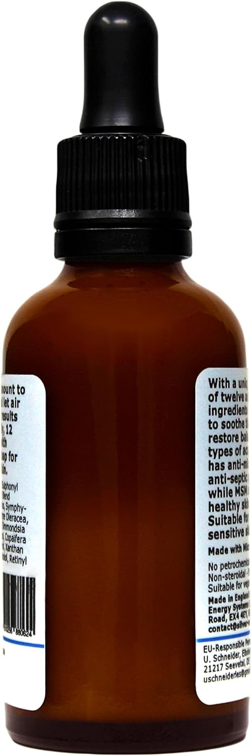 Silver-Msm Serum For Acne Prone Skin 50 Ml Dropper / Pipette