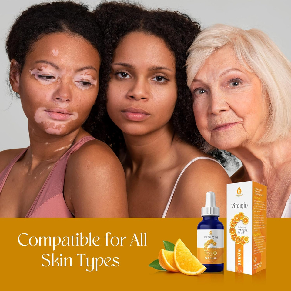 Pursonic Anti Aging Skin Care Set Of 3 - Hyaluronic Acid Serum, Retinol Serum & Vitamin C Face Serum For Women  Nourishing Hydrating Serum For Face, Smoothed Wrinkles, Dryness, Fine Lines