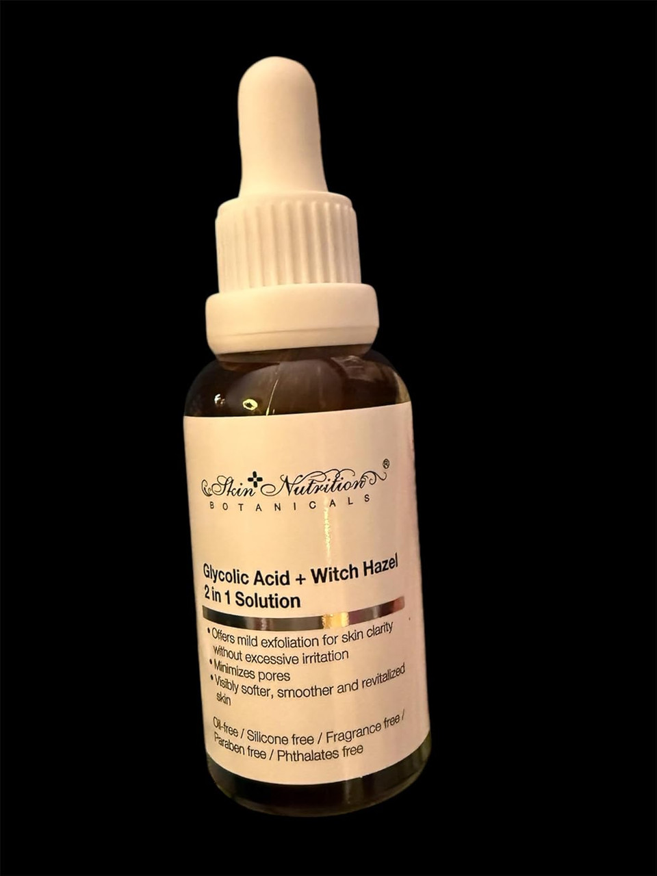 Skin Nutrition Botanicals Glycolic Acid And Witch Hazel 2-In-1 Solution, Pore Minimizing, Fragrance Free