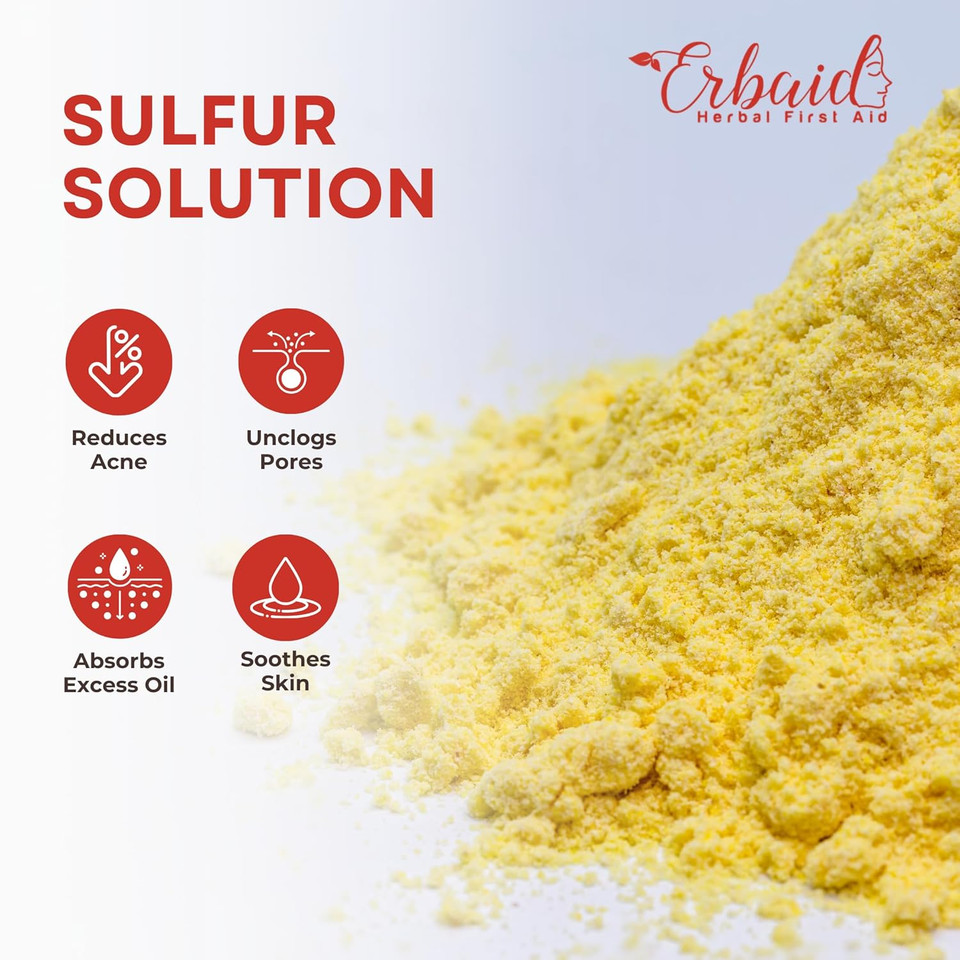 Sulfur Face Mask  All Natural Brightening Facial Clay Mask Powder  Glowing Skincare For Acne, Spots, Scars, Oily Skin  Acne Treatment Absorbs Excess Oil And Unclogs Pores, Made In Usa