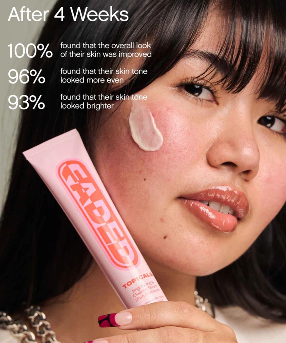 Topicals Faded Brightening And Clearing Serum | Reduces Discoloration Post-Blemish Marks Scars Spots Contains Kojic Acid Niacinamide Dermatologist-Tested Vegan Cruelty-Free Fl Oz Topicals Faded Brightening And Clearing Serum | Reduces Discoloration Post-Blemish Marks Scars Spots Contains Kojic Acid Niacinamide Dermatologist-Tested Vegan Cruelty-Free Fl Oz