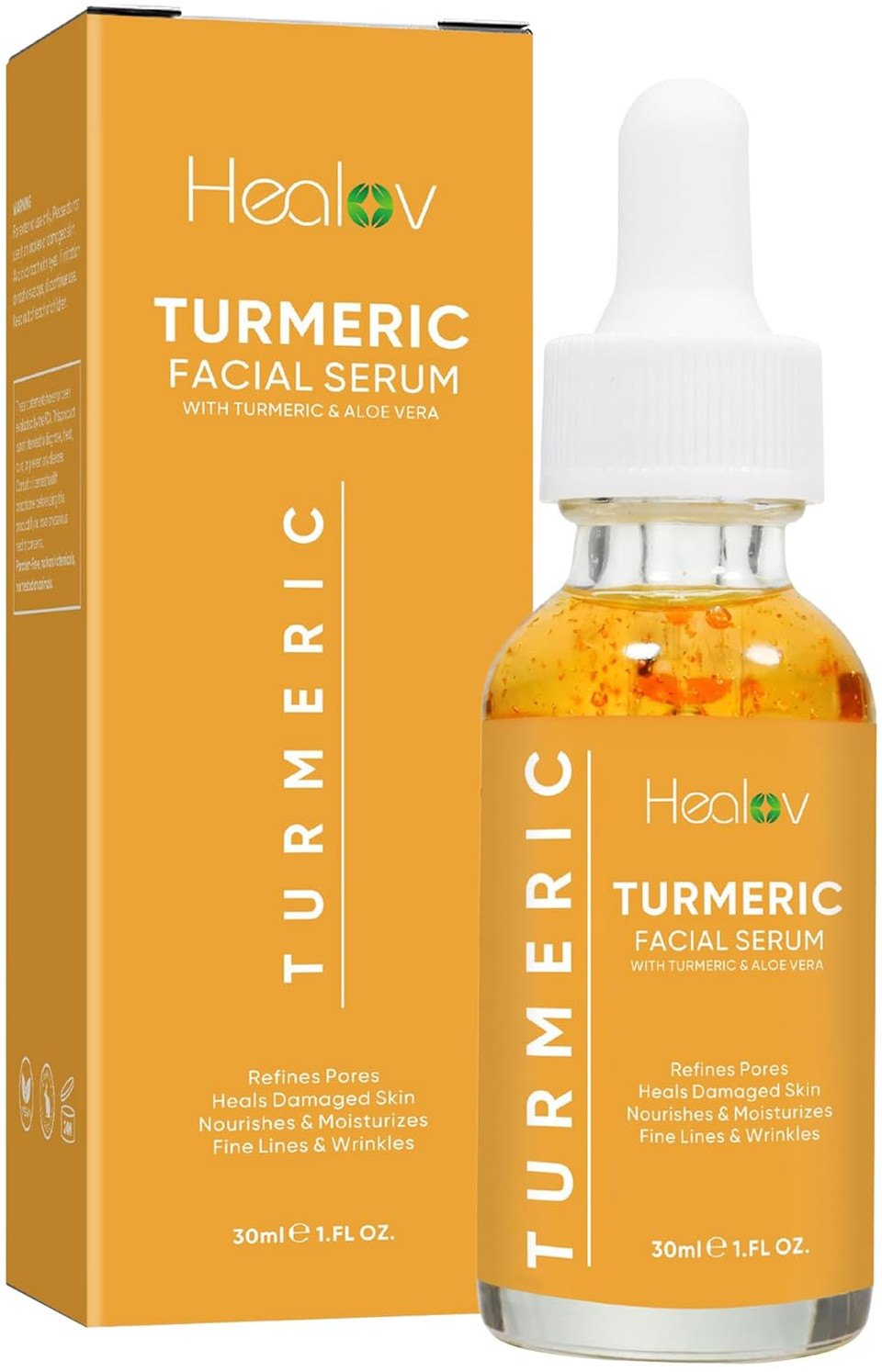 Turmeric Serum For Face & Body - All Natural Skin Brightening Serum For Dark Spots - Turmeric Facial Repair Cleanses Skin, Fights Acne, Evens Tone, Minimizes Pores - Pure Facial Oil