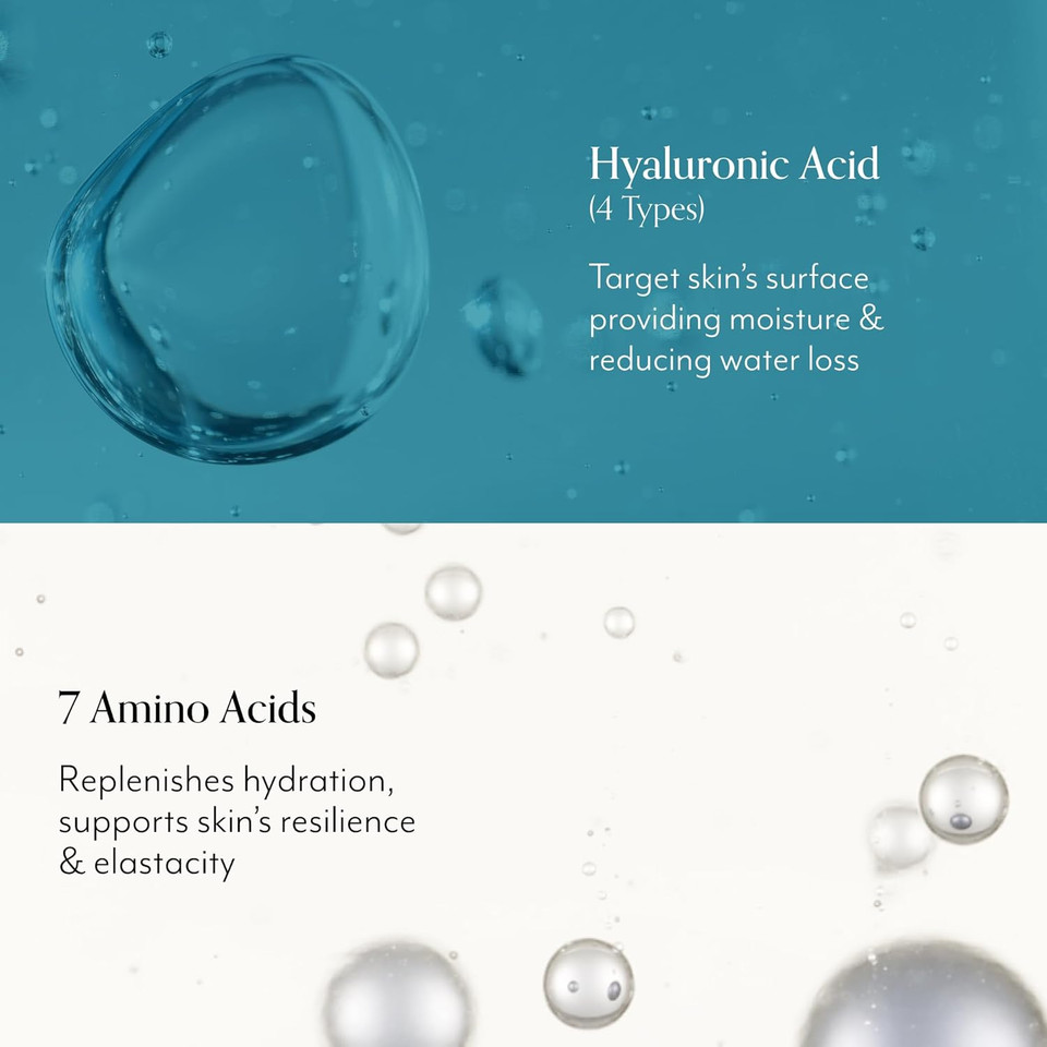 Bliss Hyaluronic Acid Drench & Quench Facial Serum  Hydrating Serum For Dry, Sensitive Skin - Lightweight Gel Formula For Deep Hydration & Plump Skin - Clean, Cruelty-Free - 1 Fl Oz