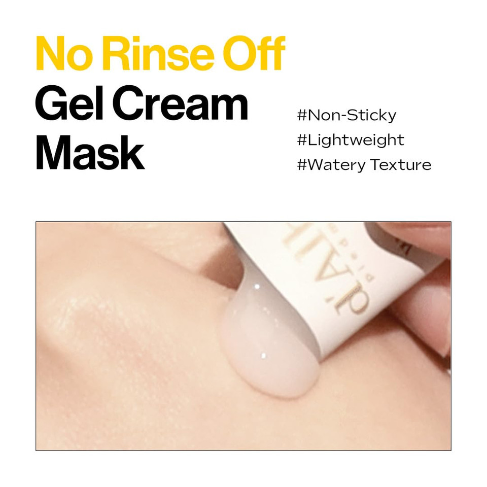 D'Alba Piedmont Italian White Truffle Waterfull Vegan Sleeping Pack, Non Wash-Off Overnight Face Mask, Portable Gel-Type For Moisture Retention, Safe For Sensitive Skin, Korean Skin Care