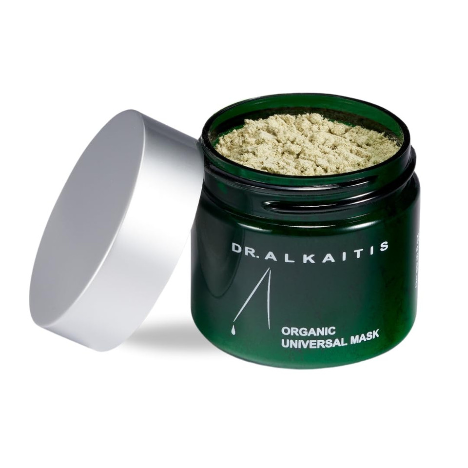 Dr. Alkaitis Organic Universal Mask - Nutrient Rich Powder Mask With Seaweed & Grass Complex - Whole Plant Extracts - Gentle Detox Formula (30G/1.05Oz)