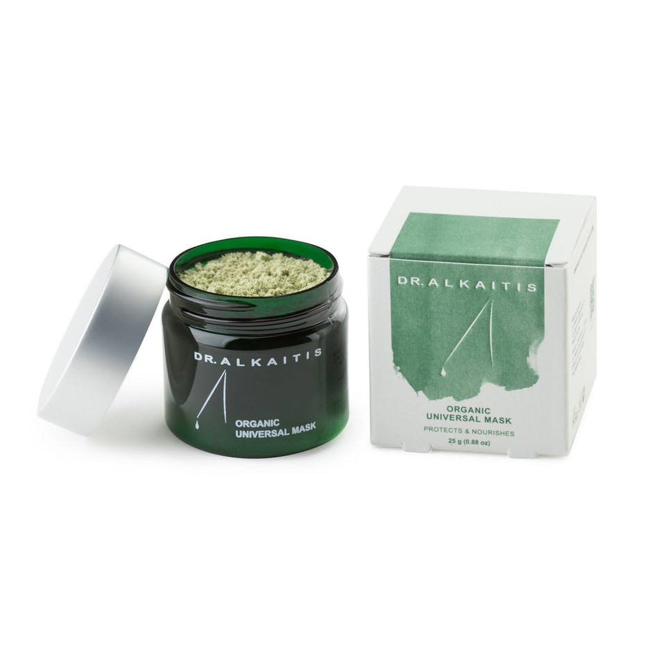 Dr. Alkaitis Organic Universal Mask - Nutrient Rich Powder Mask With Seaweed & Grass Complex - Whole Plant Extracts - Gentle Detox Formula (30G/1.05Oz)