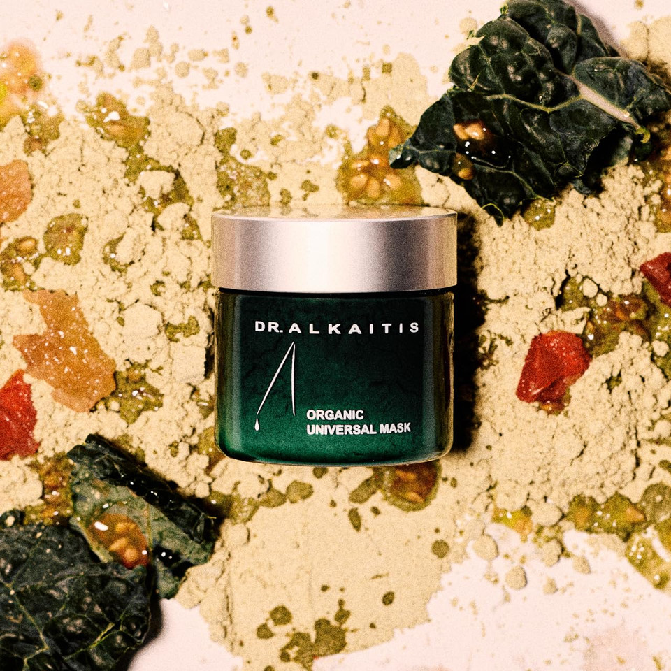 Dr. Alkaitis Organic Universal Mask - Nutrient Rich Powder Mask With Seaweed & Grass Complex - Whole Plant Extracts - Gentle Detox Formula (30G/1.05Oz)