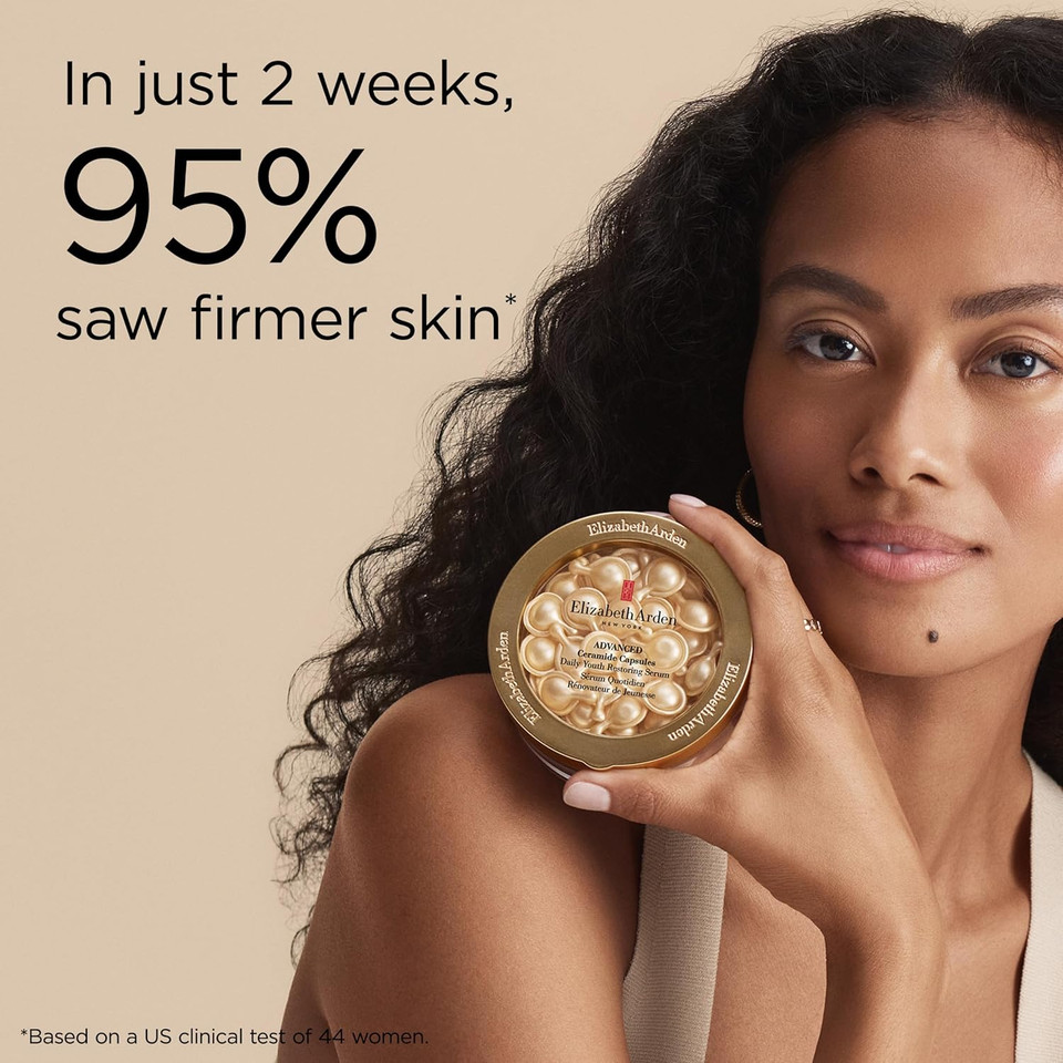 Elizabeth Arden Advanced Ceramide Face Serum Capsules, Anti-Aging Skincare, Fragrance-Free Hydrating Formula For Radiant, Firm Skin, Nourishing And Strengthening