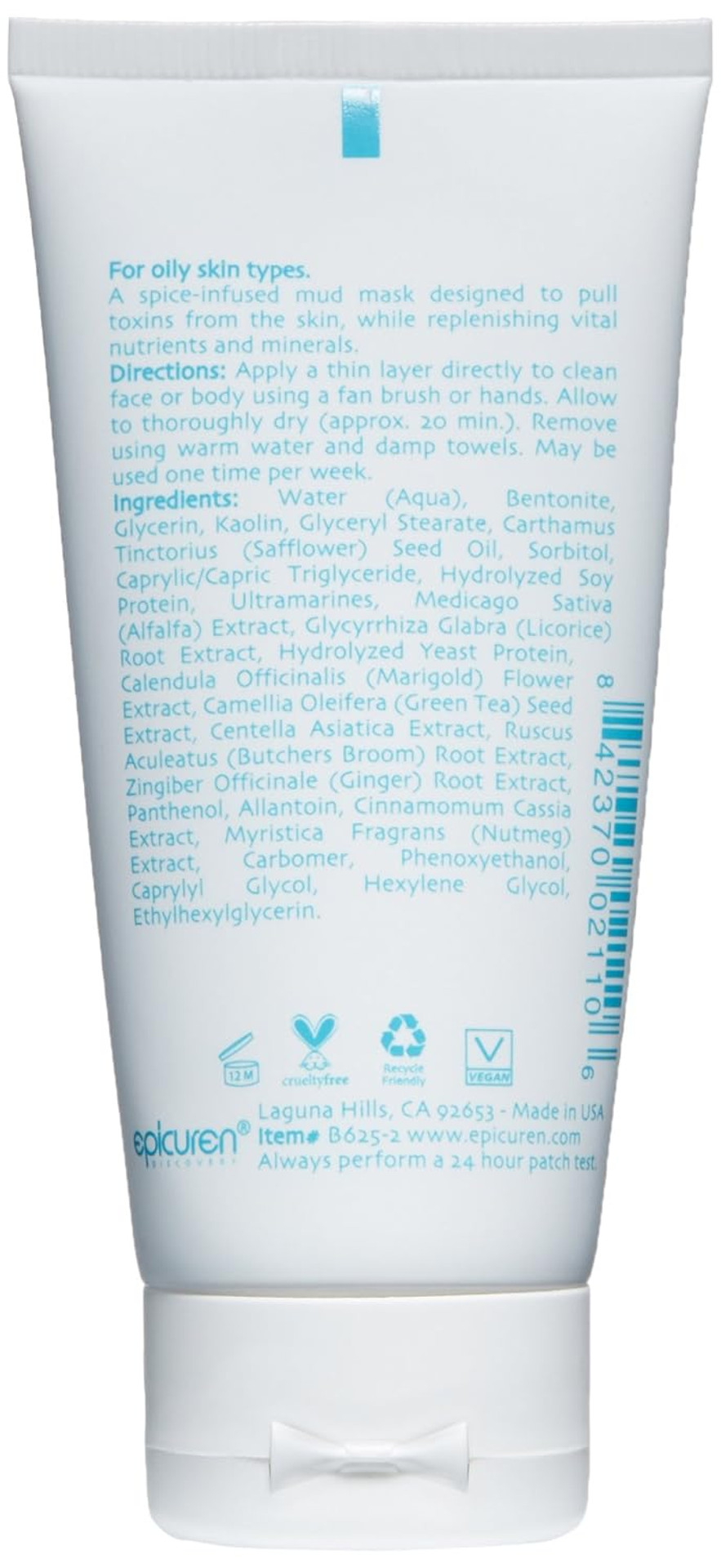 Epicuren Discovery Chai Soy Mud Mask, Spice, 2.5 Oz