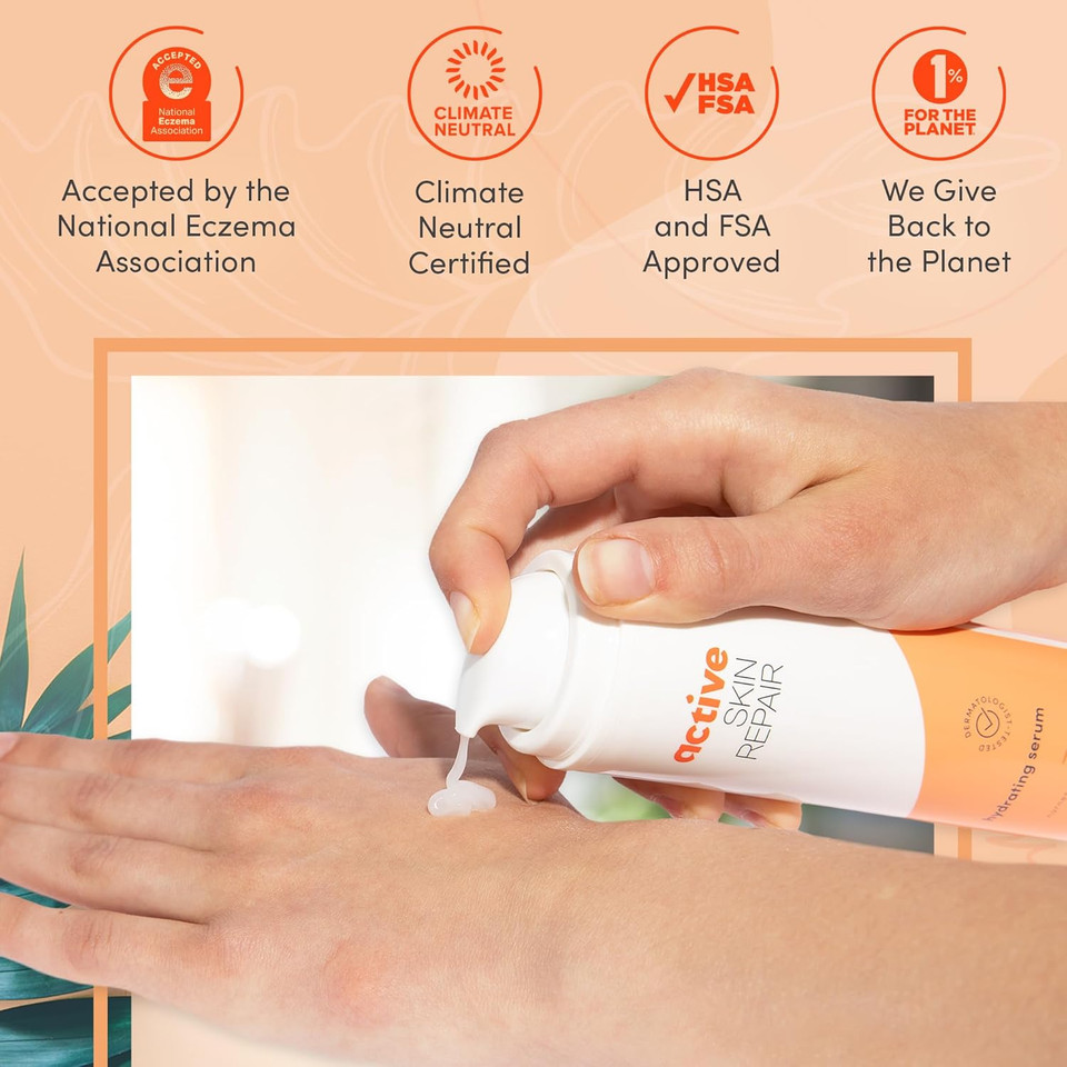 Active Skin Repair Face And Body Hydrating Serum, Ewg Certified Hyaluronic Acid For All Skin Types, Dermatologist-Tested Moisturizing Anti-Aging Serum With Ceramides & Niacinamide, 5 Fl. Oz