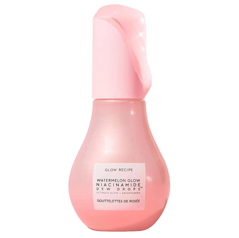 Glow Recipe Watermelon Niacinamide Dew Drops - Brightening, Plumping Hydrating Face Serum, Makeup Primer + Liquid Highlighter With Hyaluronic Acid - Dewy & Glowing Korean Skin Care (40Ml)