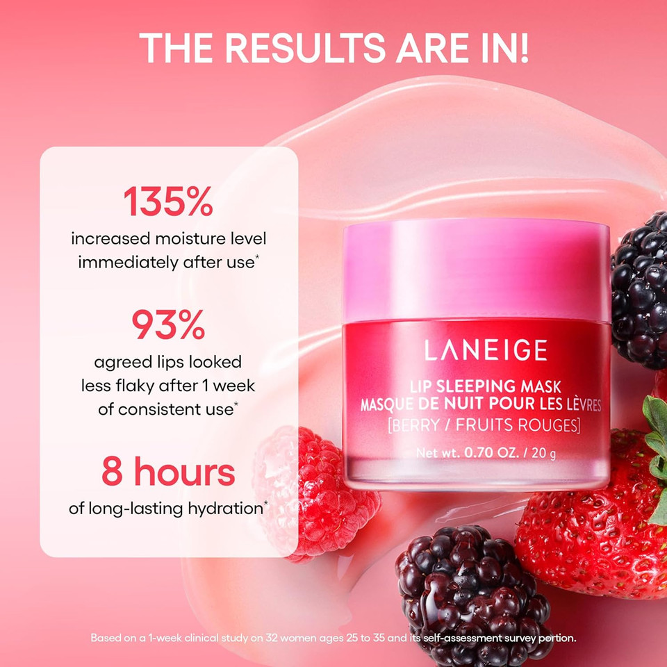 Laneige Lip Sleeping Mask: Nourishing Overnight Lip Treatment With Vitamin C, Shea & Murumuru Butter For Hydrating Dry, Flaky Lips