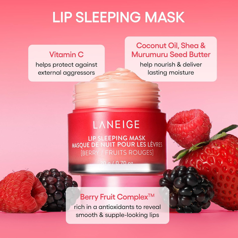 Laneige Lip Sleeping Mask: Nourishing Overnight Lip Treatment With Vitamin C, Shea & Murumuru Butter For Hydrating Dry, Flaky Lips