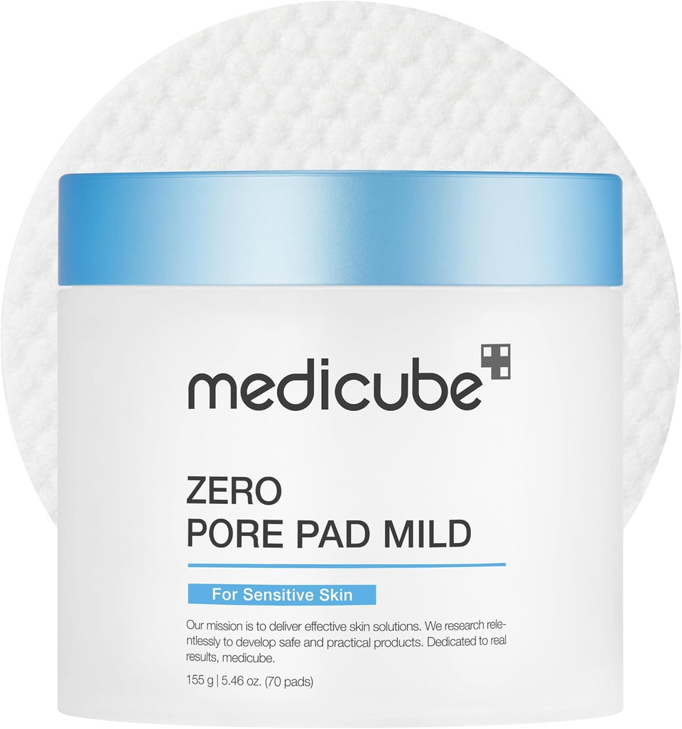 Medicube Zero Pore Pads 2.0, Dual-Textured Facial Toner Pads For Exfoliation And Pore Care With 4.5% Aha Lactic Acid & 0.45% Bha Salicylic Acid, Ideal For All Skin Types, Korean Skin Care (70 Units)