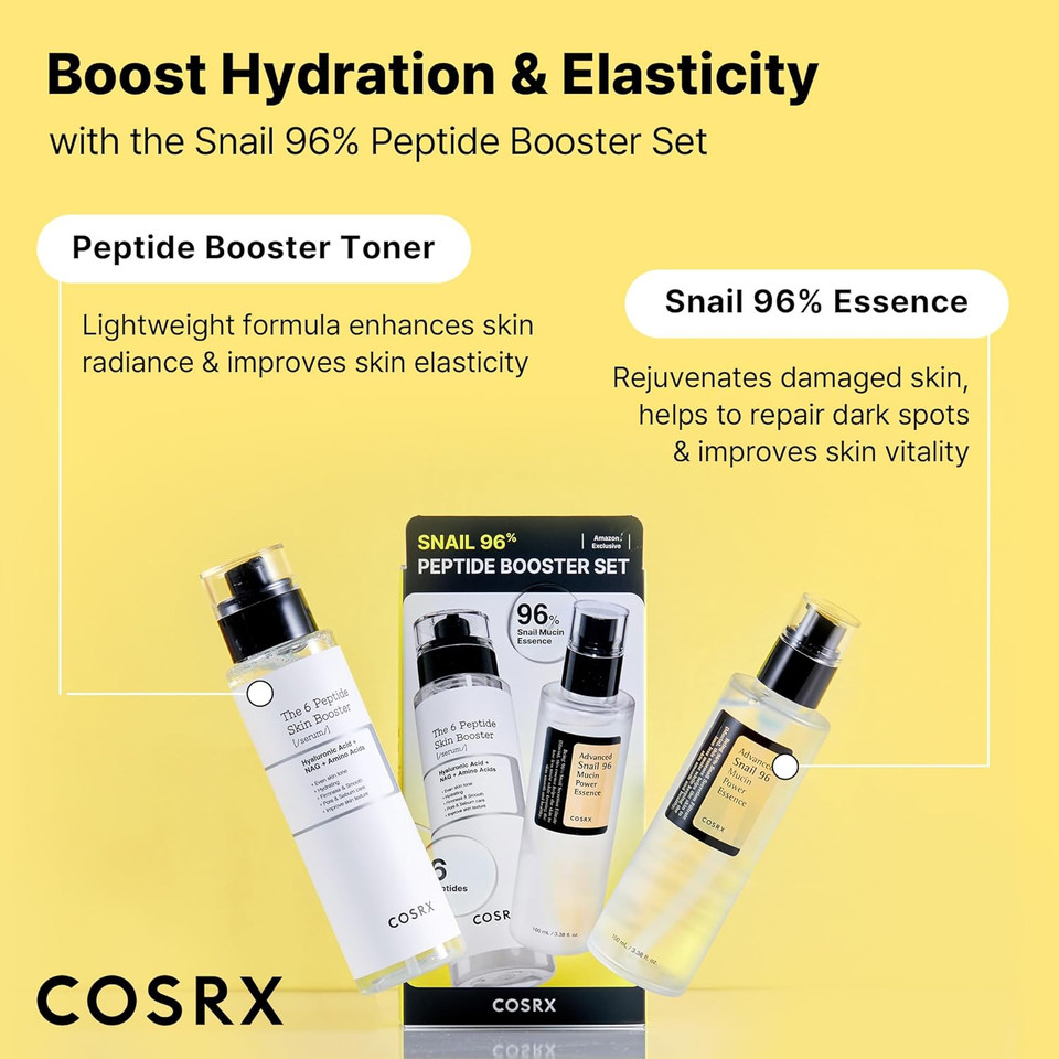 Cosrx Niacinamide 15% Peptide Booster Set - Amazon Exclusive - Korean Skin Care Set, Gift Sets, Niacinamide Serum, Face Serum