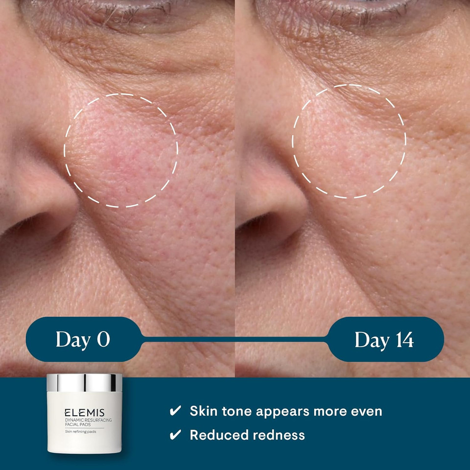 Elemis Dynamic Resurfacing Facial Pads, Gentle Textured Treatment Facial Exfoliating Pads