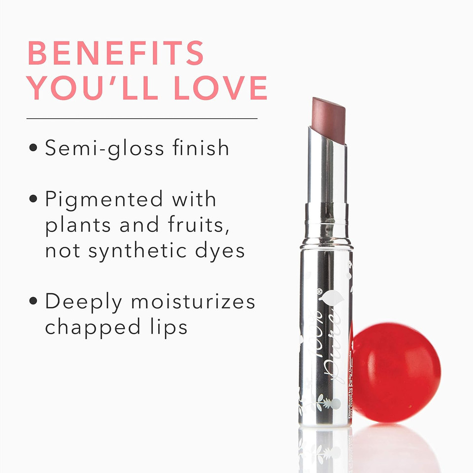 100% Pure Lip Glaze, Sultry, Tinted Lip Balm, With Cocoa Butter, Vitamin E, Lip Moisturizer, Natural Lip Balm (Warm Peach Brown Color) - 0.088 Oz