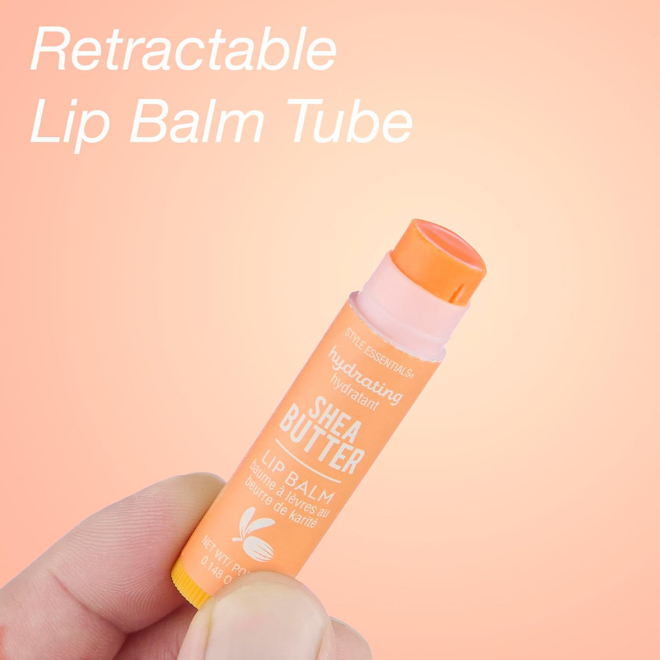 10Pc Fruity Lip Balm Collection - Hydrating Lip Balms Infused W/Fresh Fruity Flavors - Vitamin Enriched Nourishing Lip Balm Set