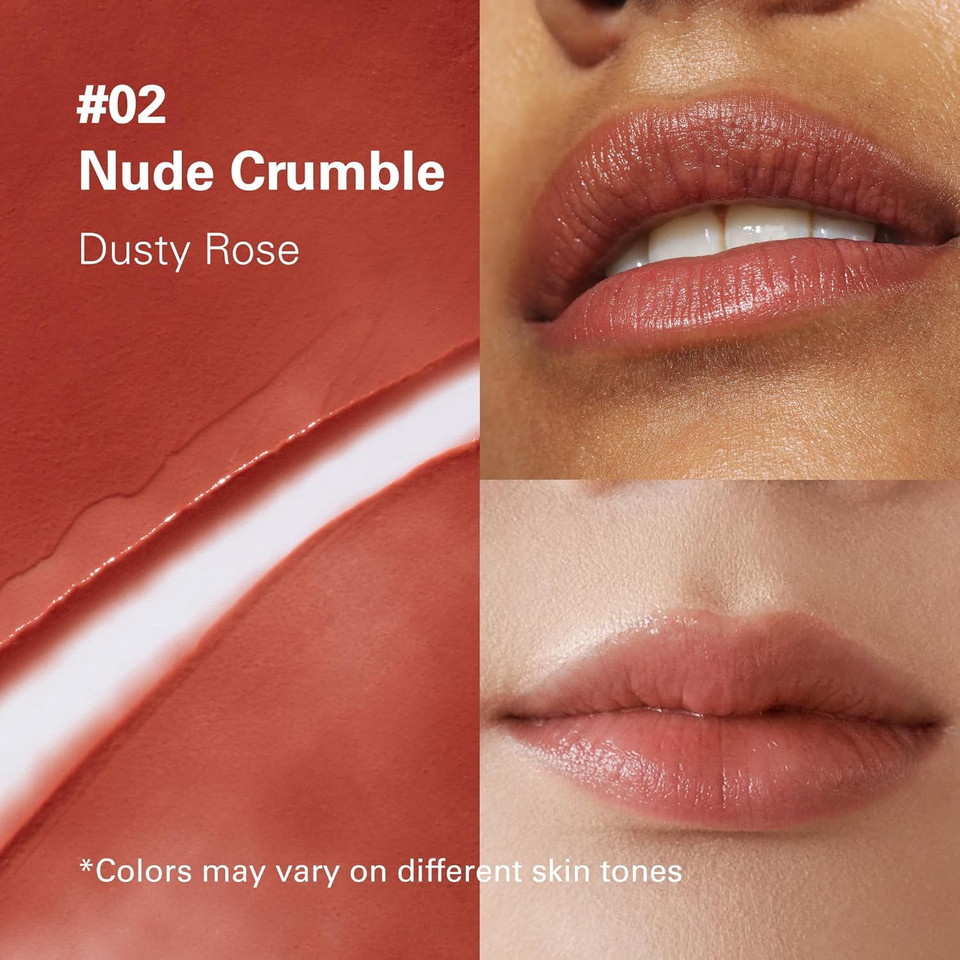 Melixir Vegan Lip Butter #05 Dewy Rose(+11 More Colors), Deep Nourishing Tinted Lip Balm For Dry Lips, Bee-Free, Petrolatum-Free, Plant-Based, Hydrating For Cracked And Chapped Lips, Travel Essentials