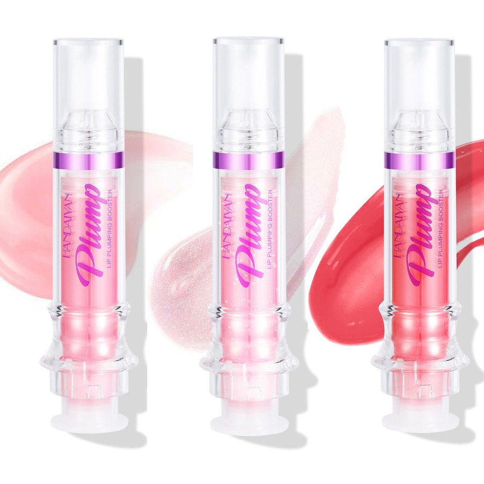 Plumping Lip Oil With Fresh Ginger Extract - Instant Fuller Lips, Ultra-Hydrating & Nourishing Glossy Lip Glow Oil, Lip Plumping Booster For Smooth, Defined Lips (#01 Petal, 1)