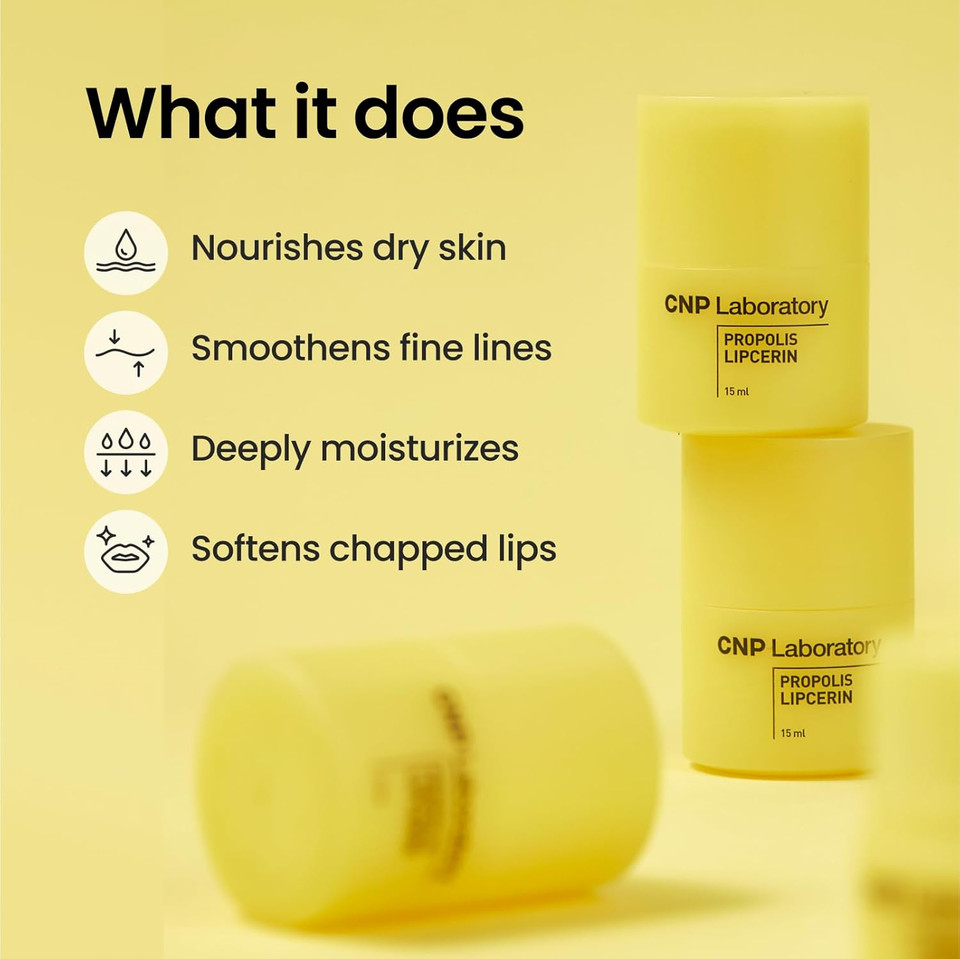 Cnp Honey Lip Butter - Propolis Lipcerin 03 Lime, Hydrating Overnight Manuka Lip Balm & Mask, 12Hr Long-Lasting Moisture, Korean Skin Care, 0.5 Fl.Oz