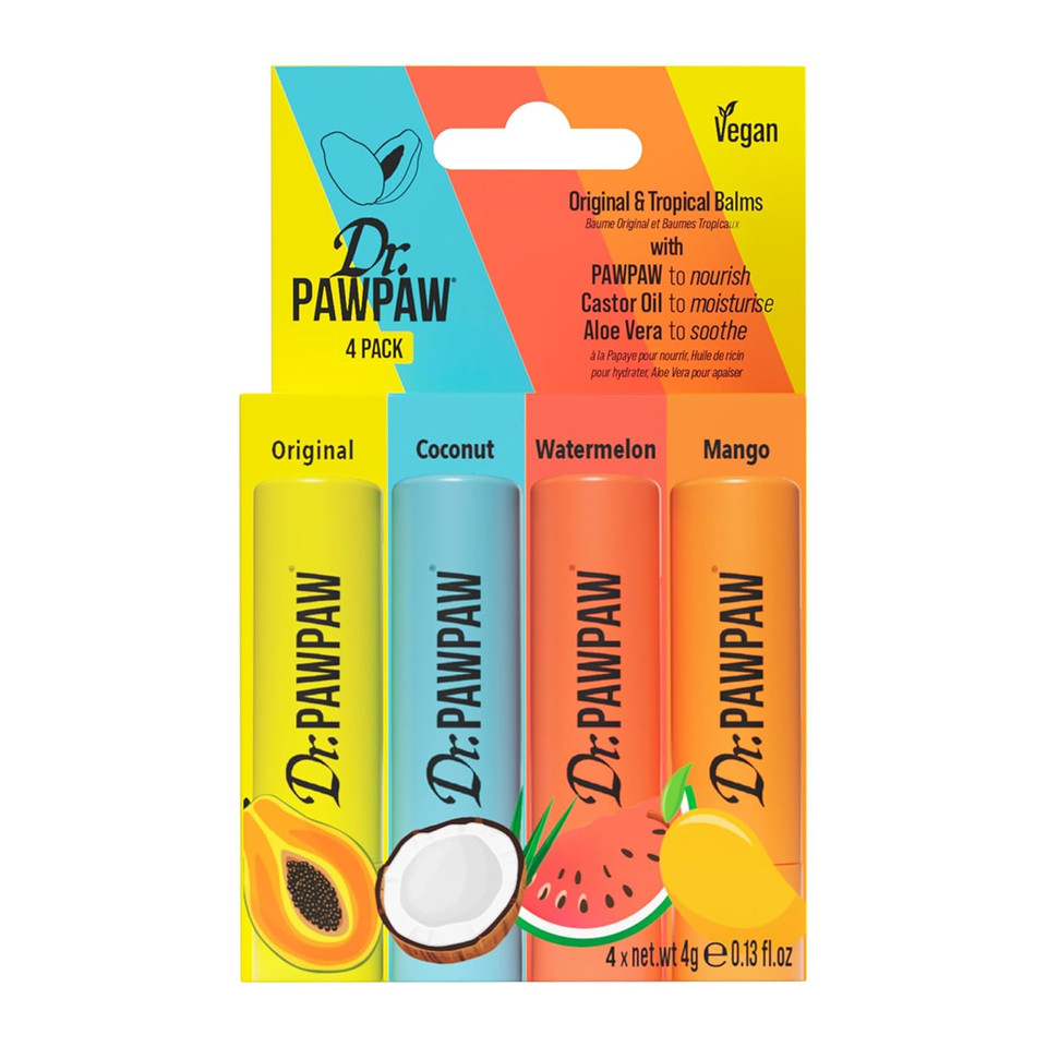 Dr. Pawpaw Lip Balm - Hydrating Lip Balm Moisturizer With Aloe Vera For Deep Nourishment - Castor Oil Enriched - Watermelon - 0.13 Oz