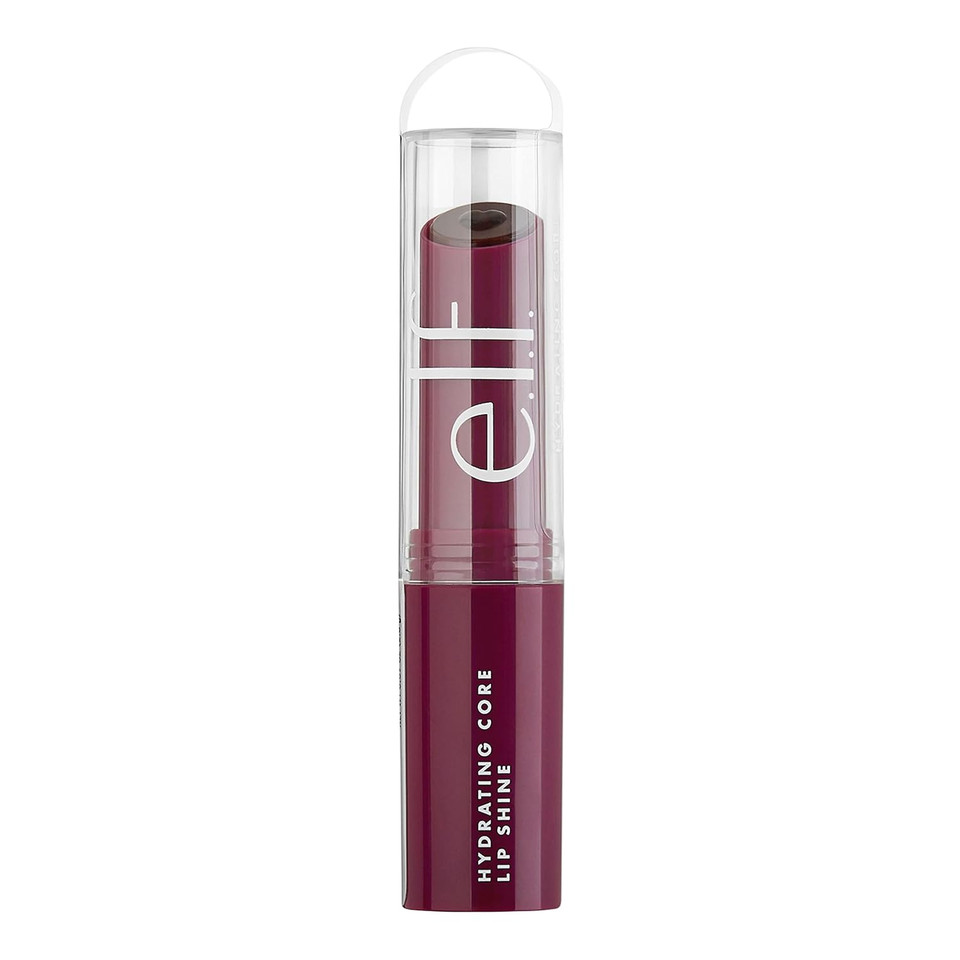 E.L.F. Hydrating Core Lip Shine, Conditioning & Nourishing Lip Balm, Sheer Color Tinted Chapstick, Happy, 0.09 Oz