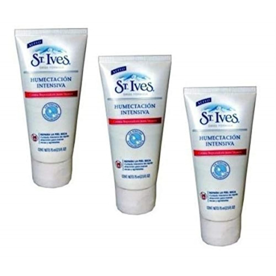 St. Ives Intensive Moisturizing Repair Hand Cream Unscented 2.5 Fl Oz / 75Ml (3 Pack)