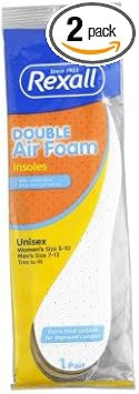 Rexall Double Air Foam Insoles, 1 Pair