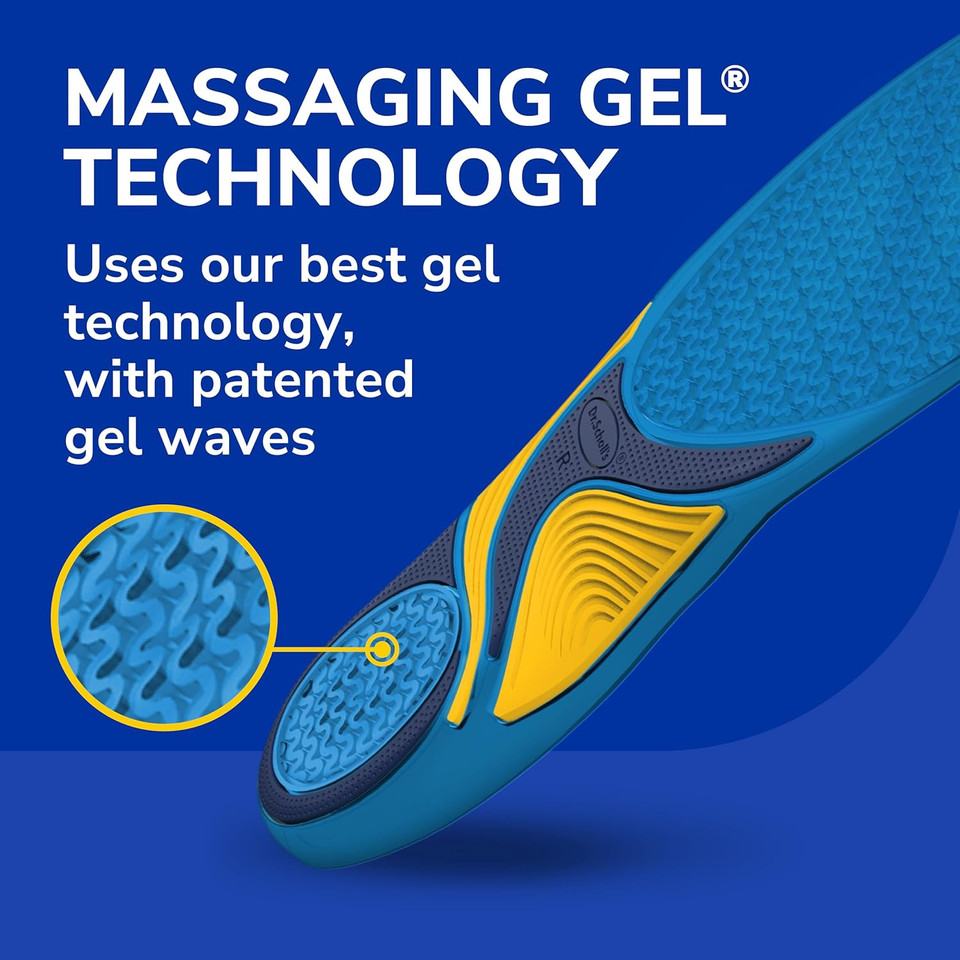 Dr. SchollS Energizing Comfort WomenS Everyday Insoles With Massaging Gel - Clinically Proven, All-Day Energy And Comfort Inserts With Patented Triple Gel Design - Shock Absorbing, Arch Support