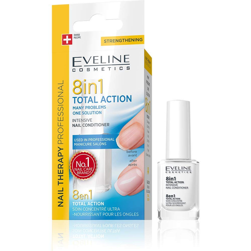 Eveline Nail Sos Therapy Total Action 8 In 1 Intensive Nail Conditioner 12Ml Anti Aging Skin Care