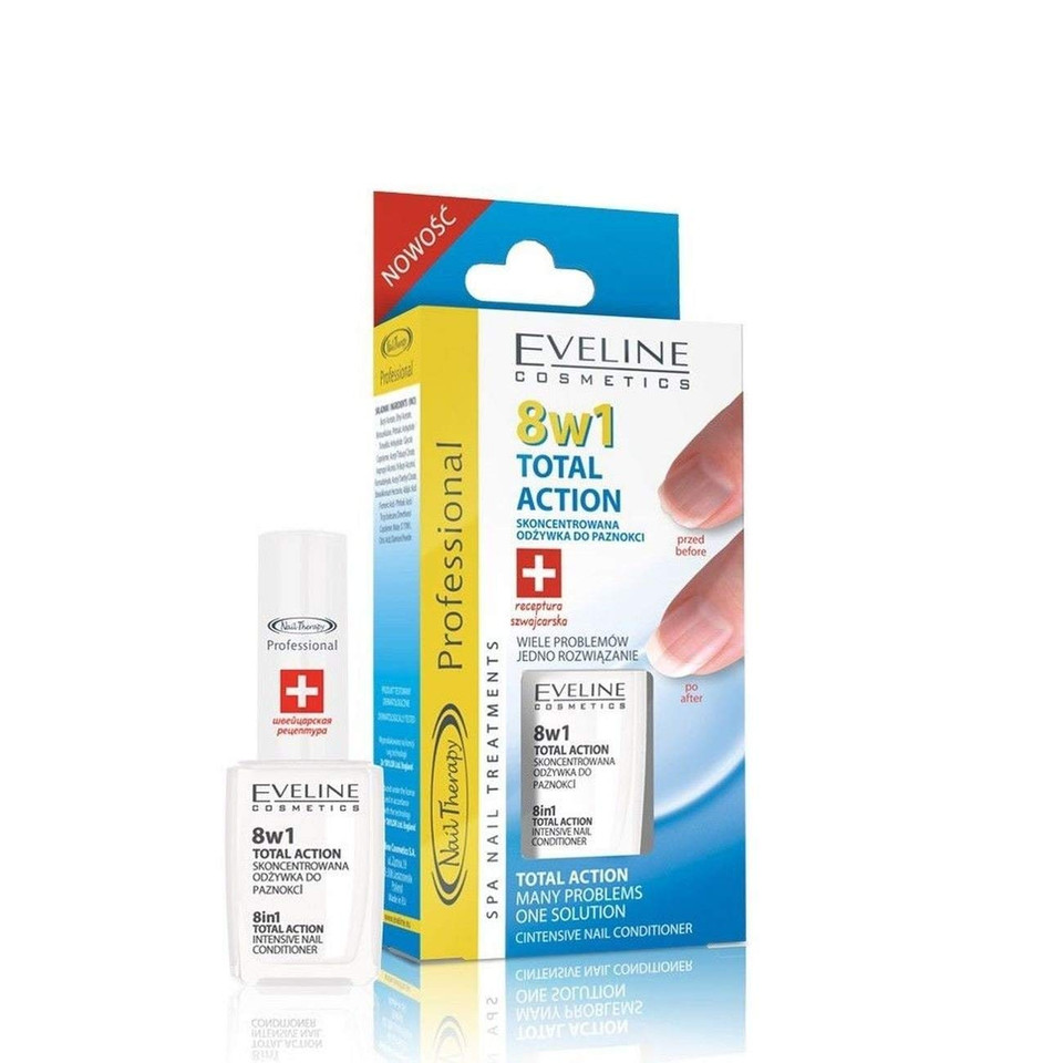 Eveline Nail Sos Therapy Total Action 8 In 1 Intensive Nail Conditioner 12Ml Anti Aging Skin Care