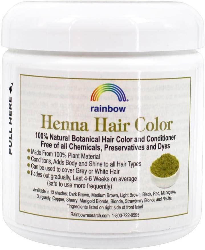 Rainbow Research Henna Botanical Hair Color And Conditioner, Blonde, 4 Ounce