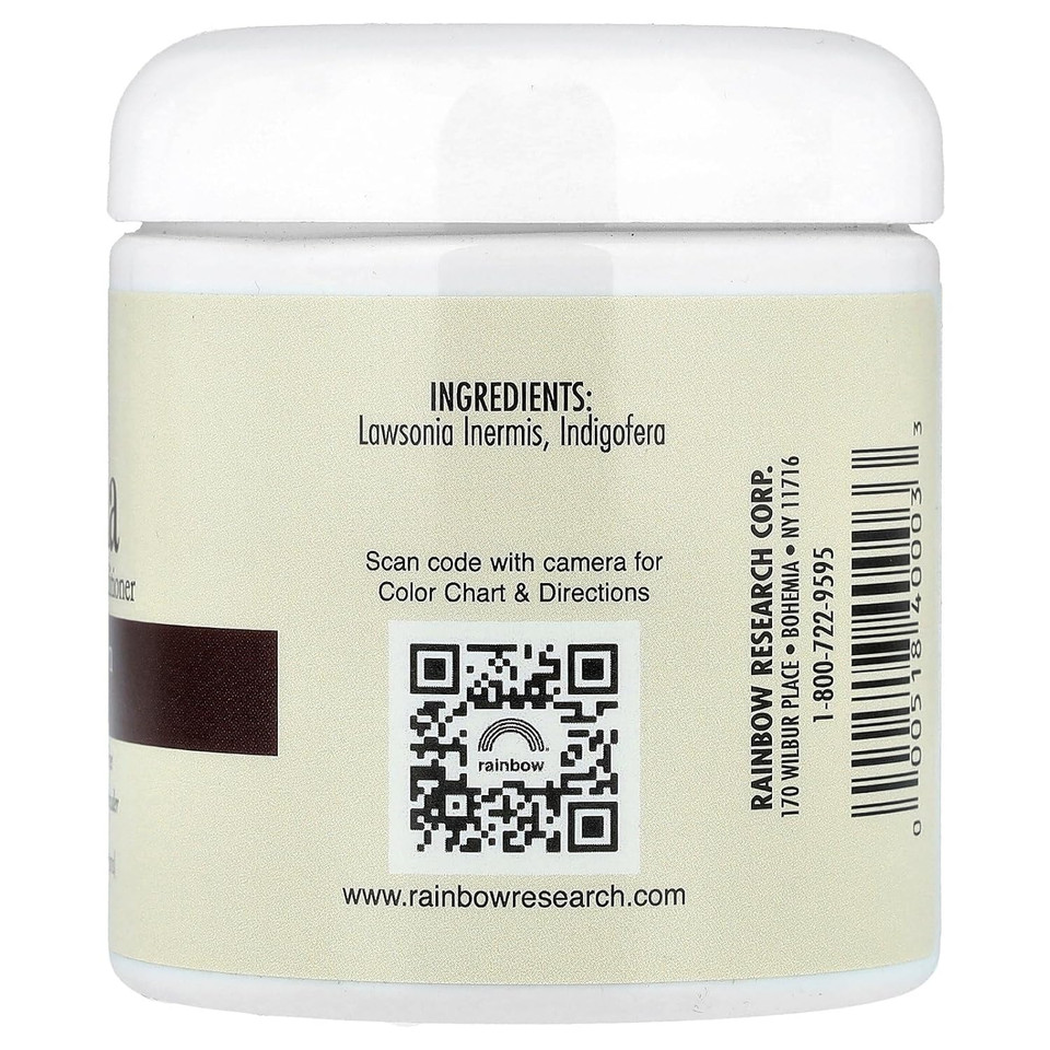 Rainbow Research Henna, Hair Color & Conditioner, Dark Brown (Sable), 4 Oz (113 G)