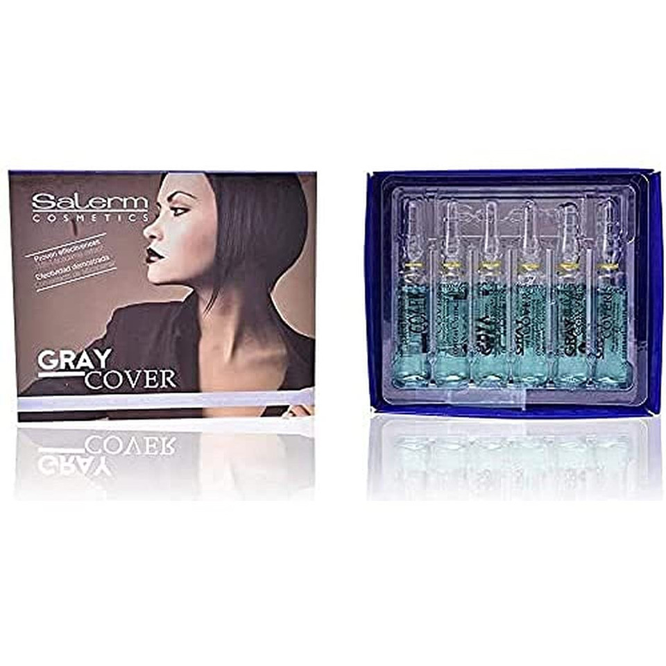 Salerm Cosmetics Cubre Canas Gray Cover Treatment Serum, 12 Vials X 0.17 Oz
